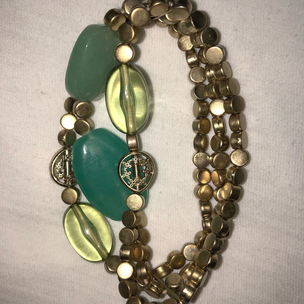 Green and gold bracelet